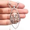 Skin Leopard Jasper Gemstone Mother's Day Silver Jewelry Necklace 20 In