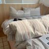 Nordic Sling Cotton Pink Stripes Duvet Cover 150x200 Size Girl's Room Housse Skin Friendly Breathable Comforter Sets