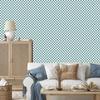 Checkerboard wallpaper turquoise, harmonious arrangement 50x1000