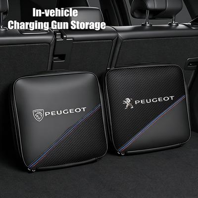 Car keychain/Car Carbon Fiber Fireproof Charging Gun Compartment Storage Bag For 206 307 308 207 3008 208 407 2008 5008