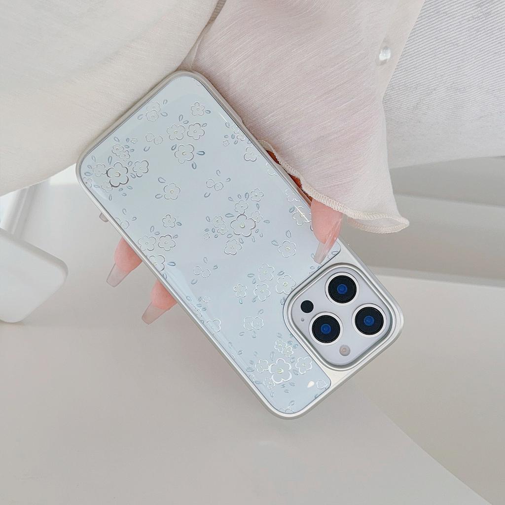 Goudkleurig Ins Verse Bloem Appel 16pro Max Mobiele Telefoonhoesje Iphone15 Epoxy 17 Geschikt voor Huawei Mate70