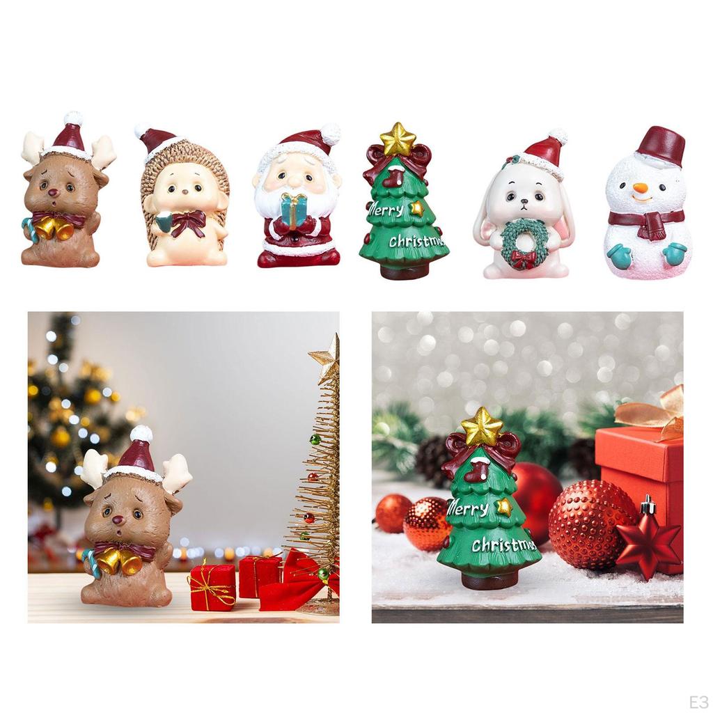 Christmas Figurine Home Decorative Mini Ornament DIY Crafts Micro Landscape Sculpture Miniatures