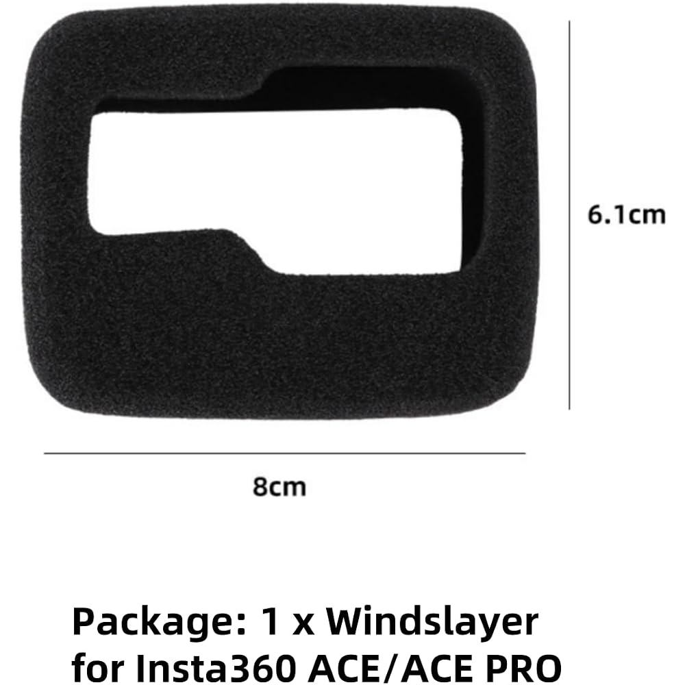 Windslayer Cover for Insta360 Ace/Pro, Windscreen Wind Muff Foam Housing Frame Case, Sponge Muffler Windproof Video Noise Reduction Accessory for ACE/