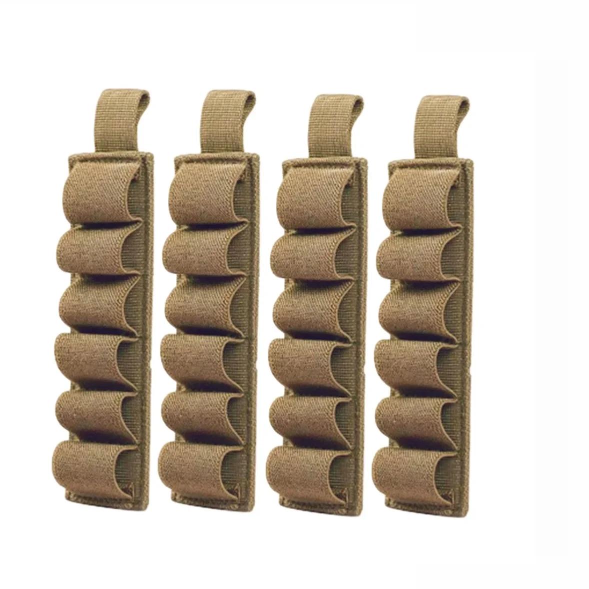 

Тактичний 6 патронів Підсумок для патронів 12GA Дробовик Приклад Тримач гільзи Magic Hook&Loop Гвинтівка Кульовий тримач