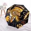 1 Stück Simpson Automatischer Faltregenschirm, Langlebiger Kunststoff & Eisen, Leicht für den Täglichen Außenbereich  005