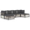 VidaXL Salon de jardin 6 pcs avec coussins anthracite résine tressée, ensemble de salon, ensemble de salon d'extérieur, 3186779