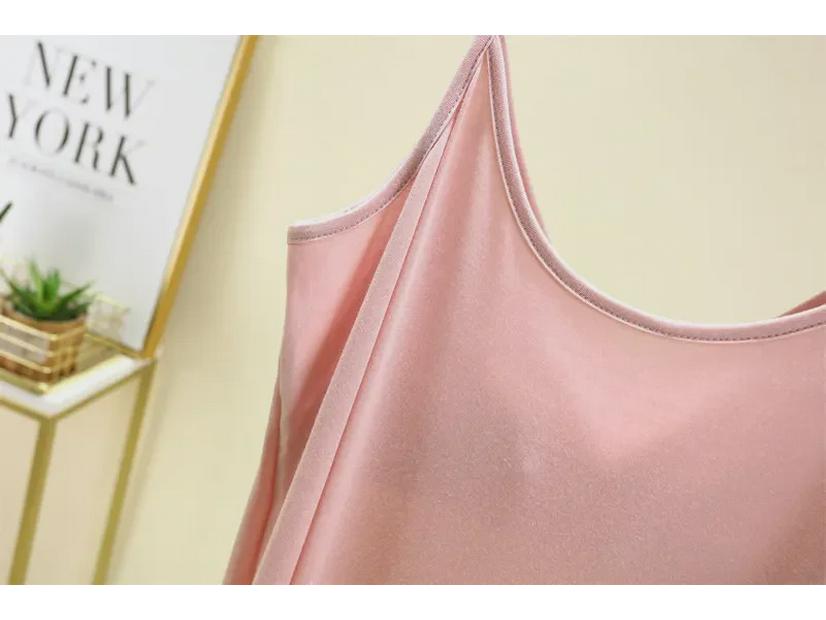 Women's Summer V-Neck Suspender Skirt with Chest Pad - Long Nightgown, Homewear, or Outdoor Wear