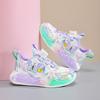 Girls shoes 2025 spring and autumn new breathable mesh leather lightweight girls running casual sneakers
