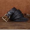 3.8CM Wide and Thick Fashionable Laser Engraved Belt for Men, Made of Aged Pure Cowhide Leather Belt