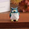 1pc Colorful Rhinestone Owl Jewelry Box, Enamel Mini Box, Exquisite Desktop Ornament Storage Box For Jewelry Storage