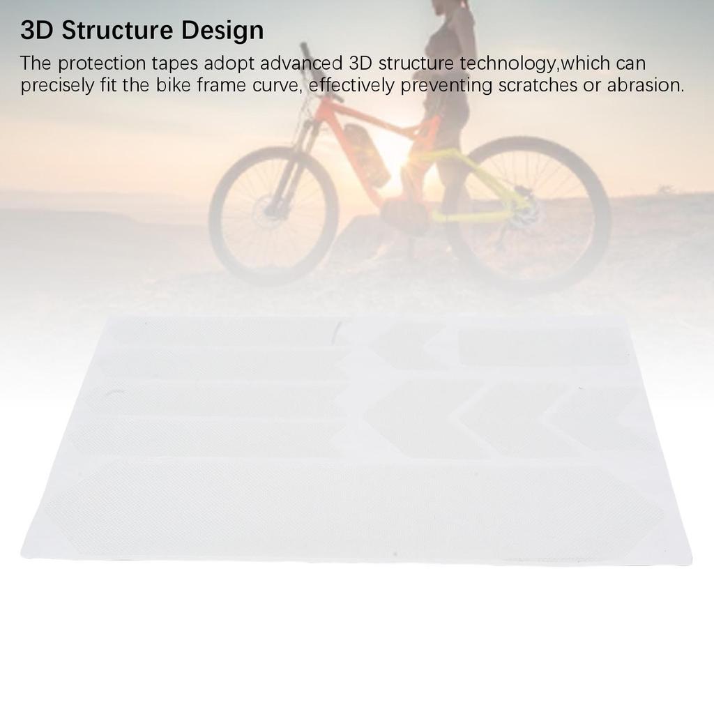 1 Set Bike Frame Protection Tape Anti Scratch Water Proof Protective Film Mountain Bike Frame Guard Transparent