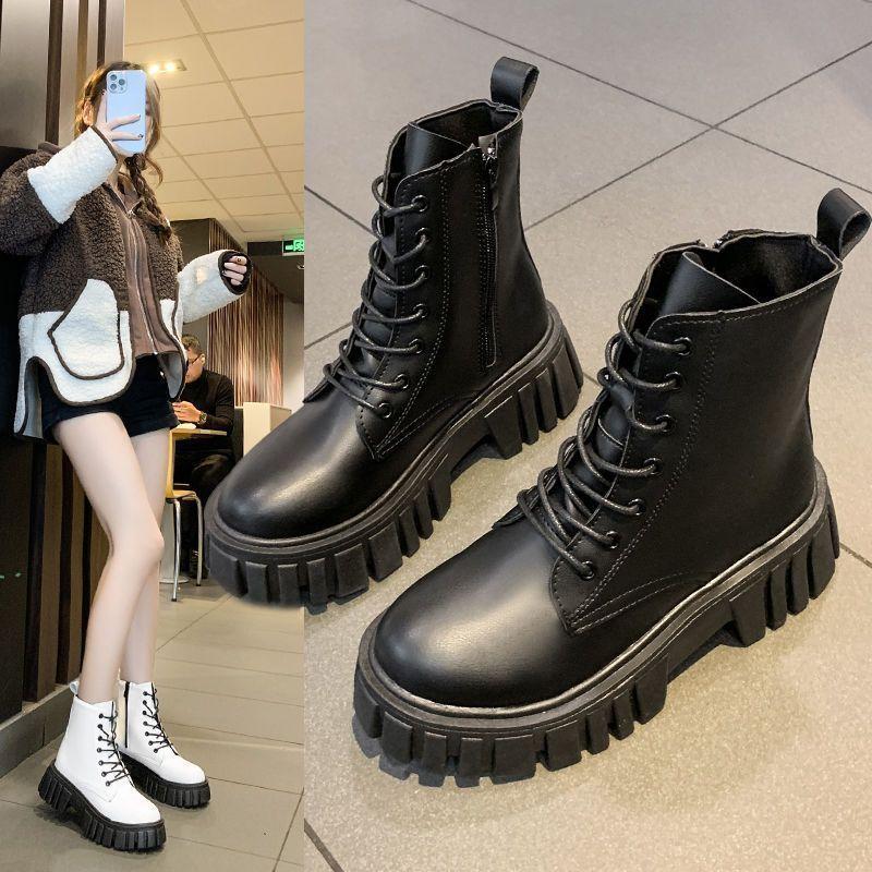 Thin thick-soled trendy British heightening casual short boots summer 2025 new Martin boots single boots women