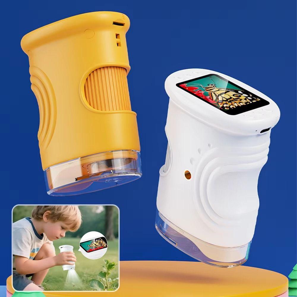 Portable Handheld Digital Microscope HD Mini Microscope Handheld Magnifying Glass for Children