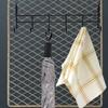 Space Saving Wall Mounted Hook Organizers Pack of 4 Featuring 6 Hook Each for Efficient Backpacks Keys Utensils Towels