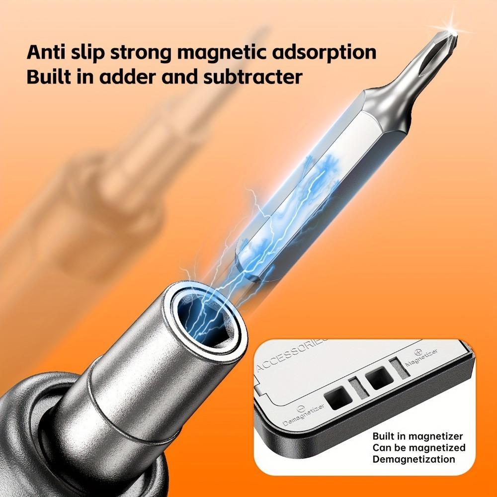 46-in-1 Rechargeable Electric Screwdriver Set with High Torque, Quiet & Portable for Home & Workshop Use
