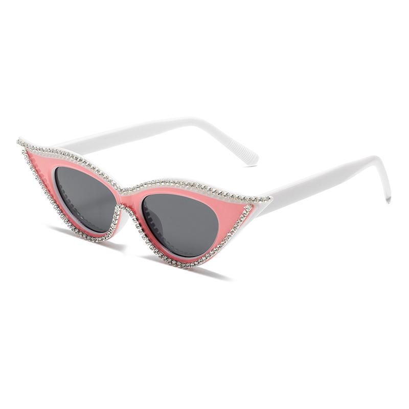 KAMMPT Cat Eye Women Sunglasses with Rhinestones New in Fashion Outdoor Shades Trendy Stylish Vintage Brand Design Sun Glasses