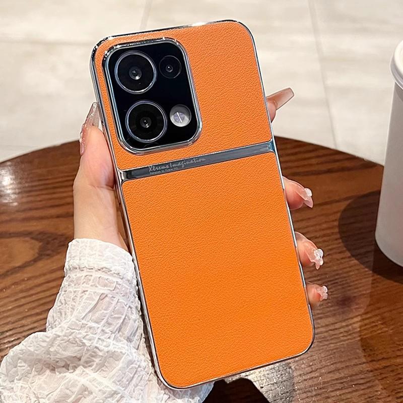 The OPPOReno13pro Phone Case Sets Sail with A Leather-textured Reno12 High-end FindX8P Electroplated Protective Case