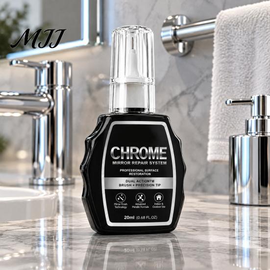 Chrome Finish Touch Up Repair Pen, Car Wheels Rims Paint Portable Marker Surfaces Restoration Tool for Automotive Trim Silver Scratch