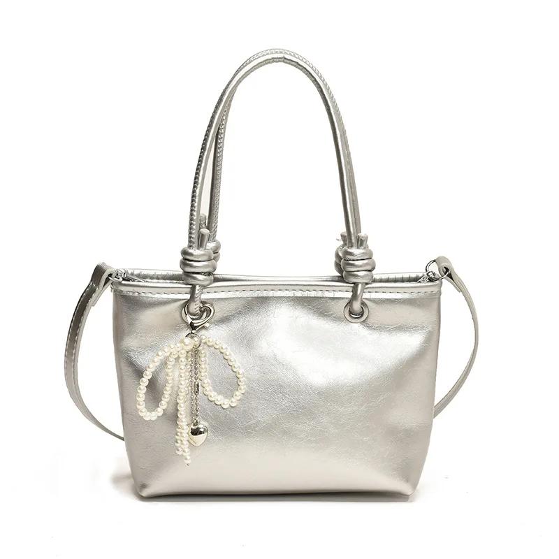 

Новая женская сумка Niche Texture Vegetable Basket Универсальная сумка через плечо Большая вместимость Премиум сумка-ведро