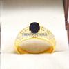 Black Onyx Oval Cut With 925 Silver Gold Plated Ring For Men's #A838 JL375666950342