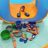 29-teiliges Kinder-Camping-Set, Spielzelt mit Empfänger, Lagerfeuer, Picknick, Geschirr, Kochset für drinnen und draußen