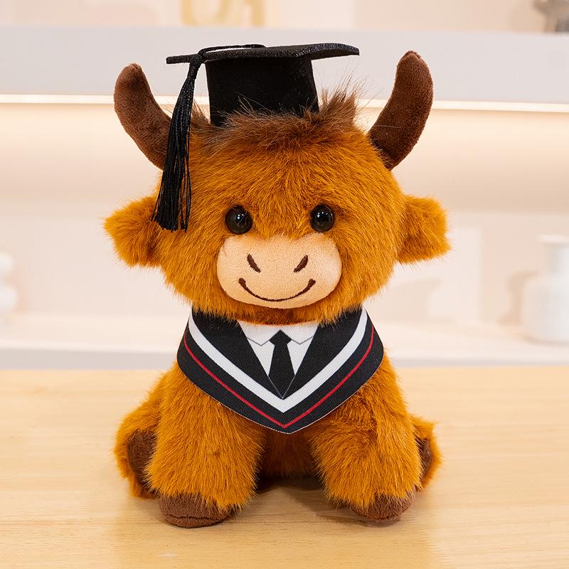 Adorable Graduate Capybara Plush Toy with Cap