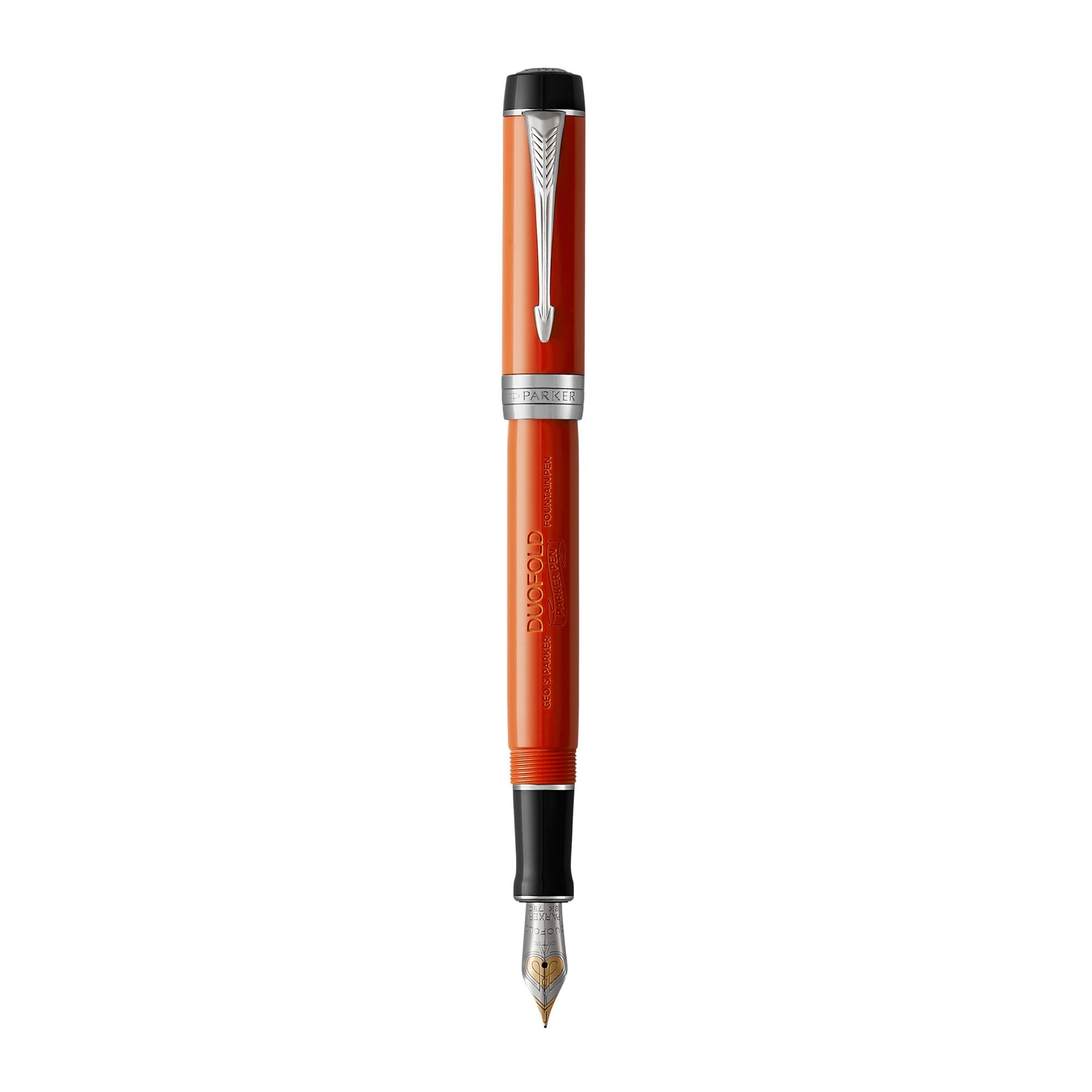 

Parker Duofold Classic Big Vintage Red Fountain Pen, Fine Nib, Blue Ink