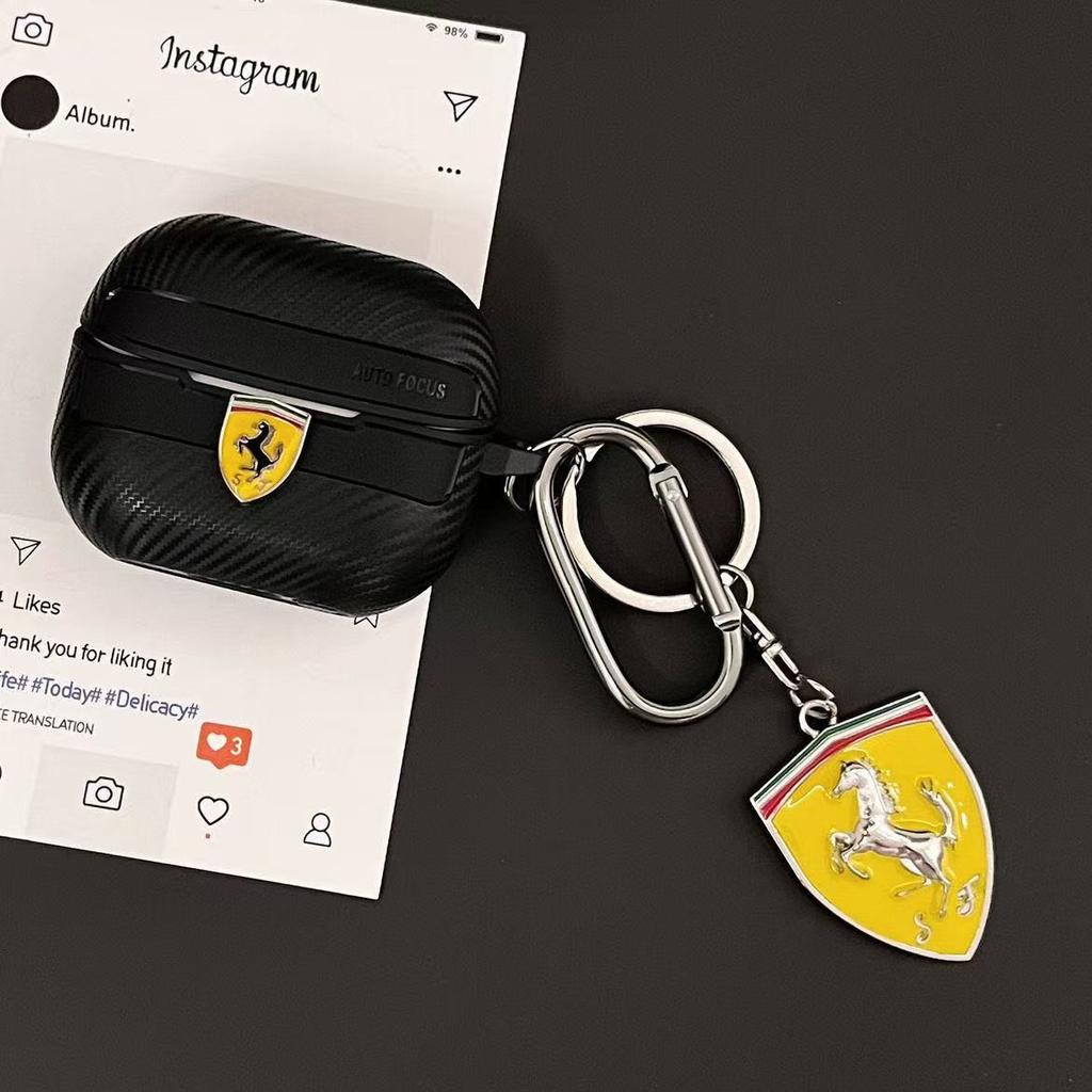 for Ferrari Roma Portofino Earphone Case Cover For Airpods 4/Pro 2/3 Silicone Wireless Headphone Protective Shell With KeyChain MQ3
