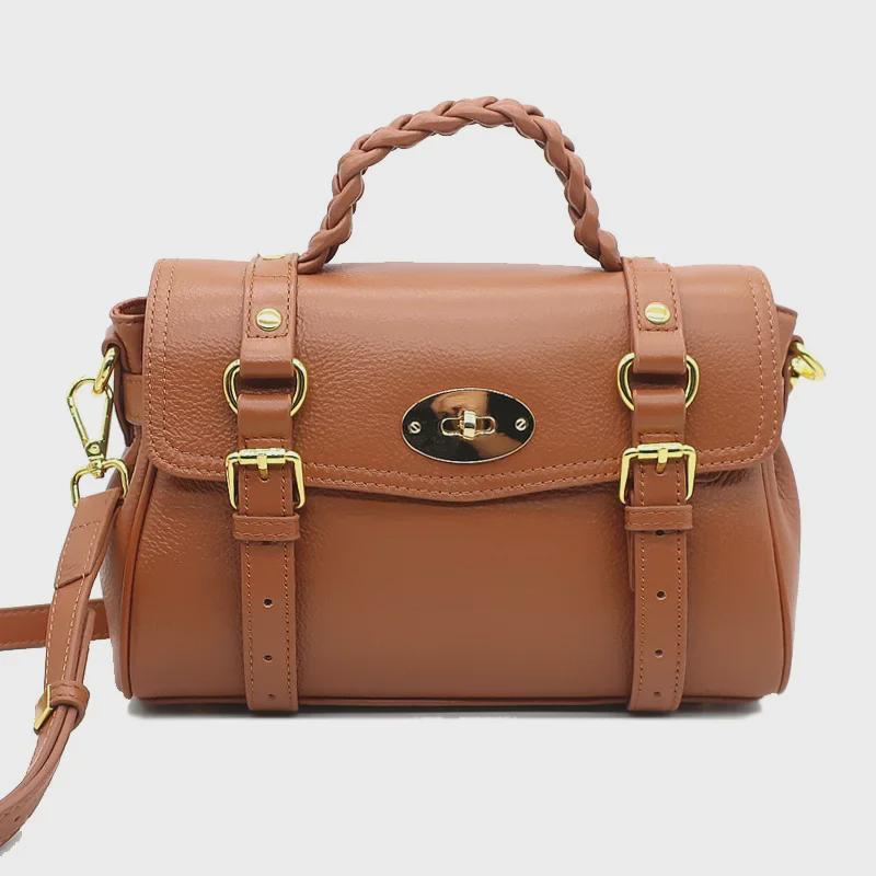 Women's Genuine Leather Messenger Tote: Versatile Cowhide Handheld Shoulder Bag, 2025 New Commuter Briefcase.