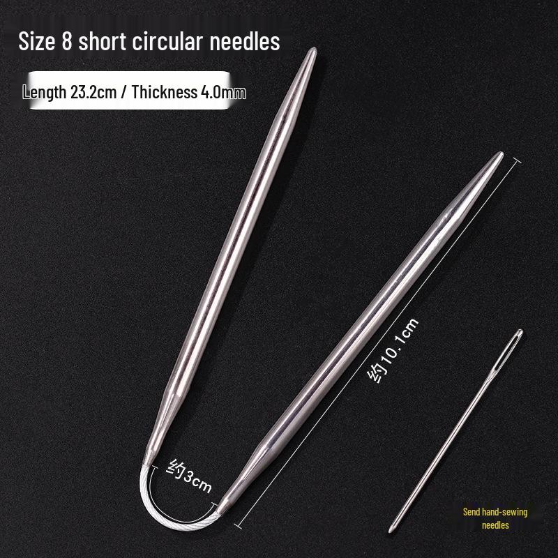 Stainless Steel Circular Knitting Needle Set for Sweaters and Sleeves