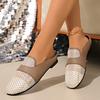 Fashion Women Shoes 2025 Summer New Fashion Round Toe  Decoration Half Drag Shoes Comfort Non Slip Soft Sole Outdoor Casual Sandals
