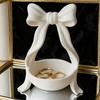 Bow Jewelry Tray Decorative Bow Knot Key Dish Tray Resin Jewelry Dish Tray Rings Earrings Holder Trinket Dish Gift for Mom Friend Wife Sister