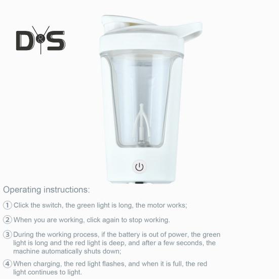 Elektrikli Shaker Şişe BPA İçermeyen Karıştırıcı Bardak 450ml USB Şarj Edilebilir Protein Shaker Bardakları Antrenmanlar ve Açık Hava Aktiviteleri için