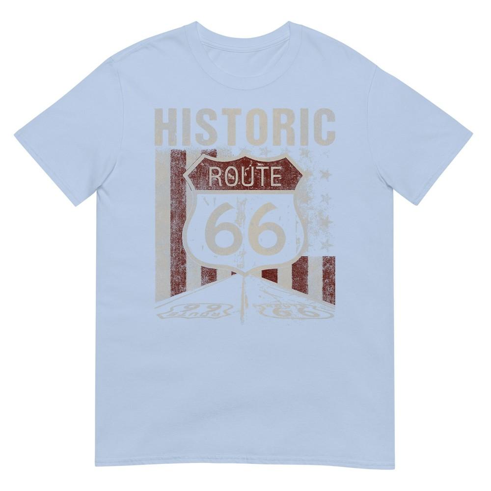 Historic Usa Route 66 Highway Vintage America Road Sign Tshirt S