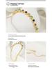 18K Gold-Colored Zircon Necklace & Bracelet Set: Stylish Clavicle Chain and Trendy Design for Women