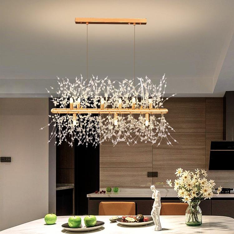 

Подвесной светильник для ресторана Креативный, простой, персонализированный, длинная полоса декоративного подвесного светильника золотой