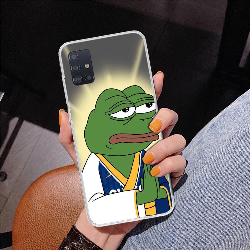 Cute Frogs Party Sad Pepe Phone Case For Samsung Galaxy A52 A32 A22 A12 A51 A31 A50S A30S A20S A10S Note 20 Ultra 10 Plus S10 A7