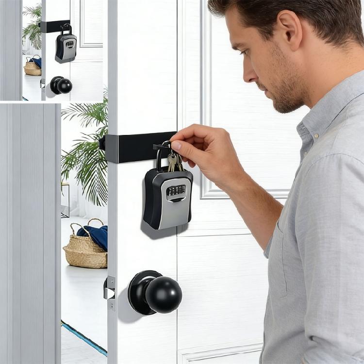 Secure Key Storage Mount With 1.5 To 5.7cm Entry Thickness Range And Safety Features For Residential Applications