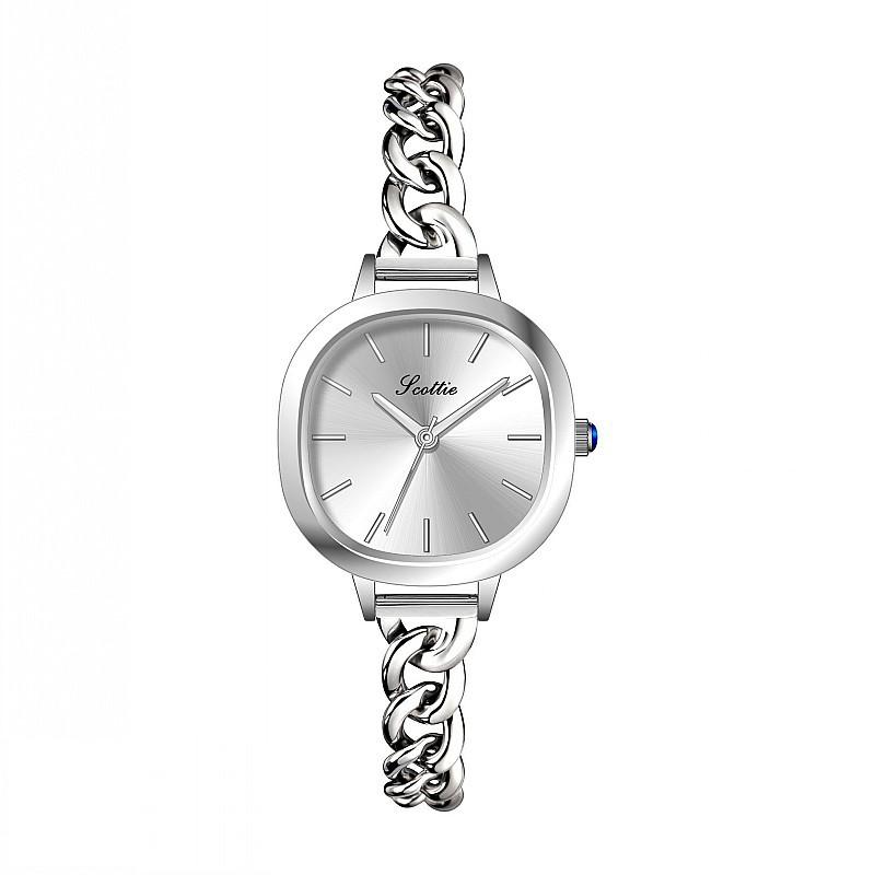 Fashion Simple Temperament Women'S Watch Square Personalized Watch Women'S Alloy Chain Strap Light Luxury Niche Women