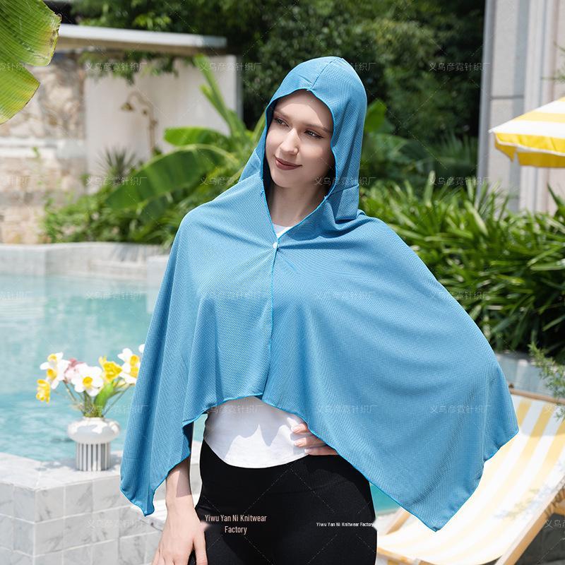 Summer Quick-Dry Hooded Beach Cape: Stylish, Lightweight Sun Protection