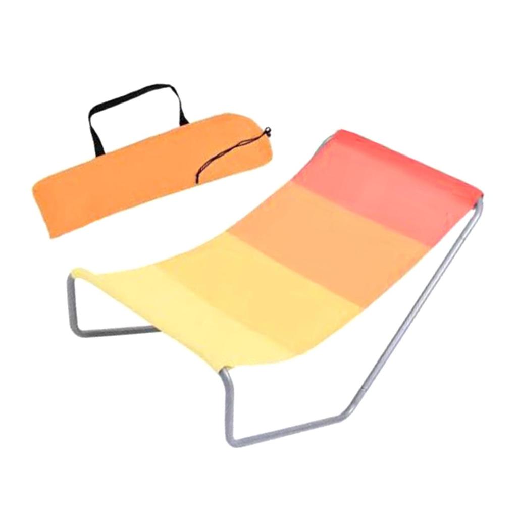 Folding Beach Chair Camping Chair Lightweight Non Slip Lounge Chair with Storage Bag for Garden Deck Sunbathing