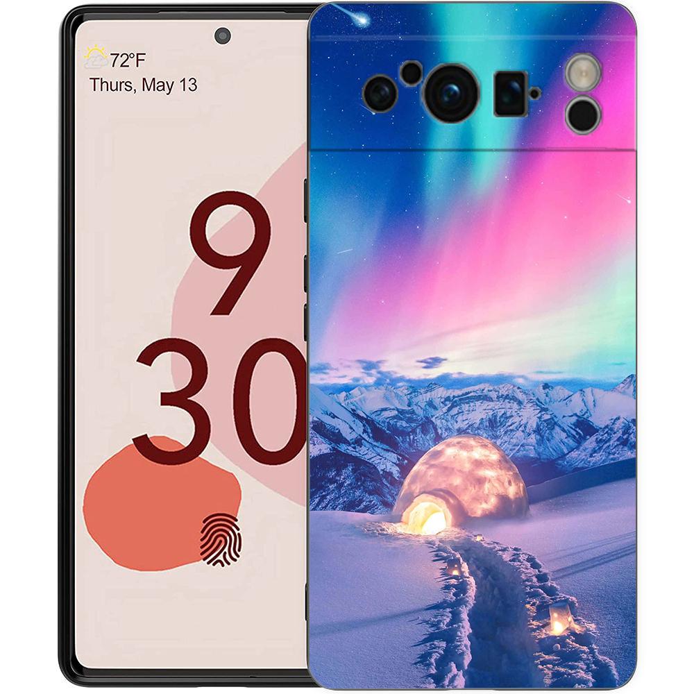 Beautiful northern lights Phone Case For Google Pixel 9 8 7 6 Pro XL 8A 7A 6A TPU Shell Soft Shockproof Black Cover