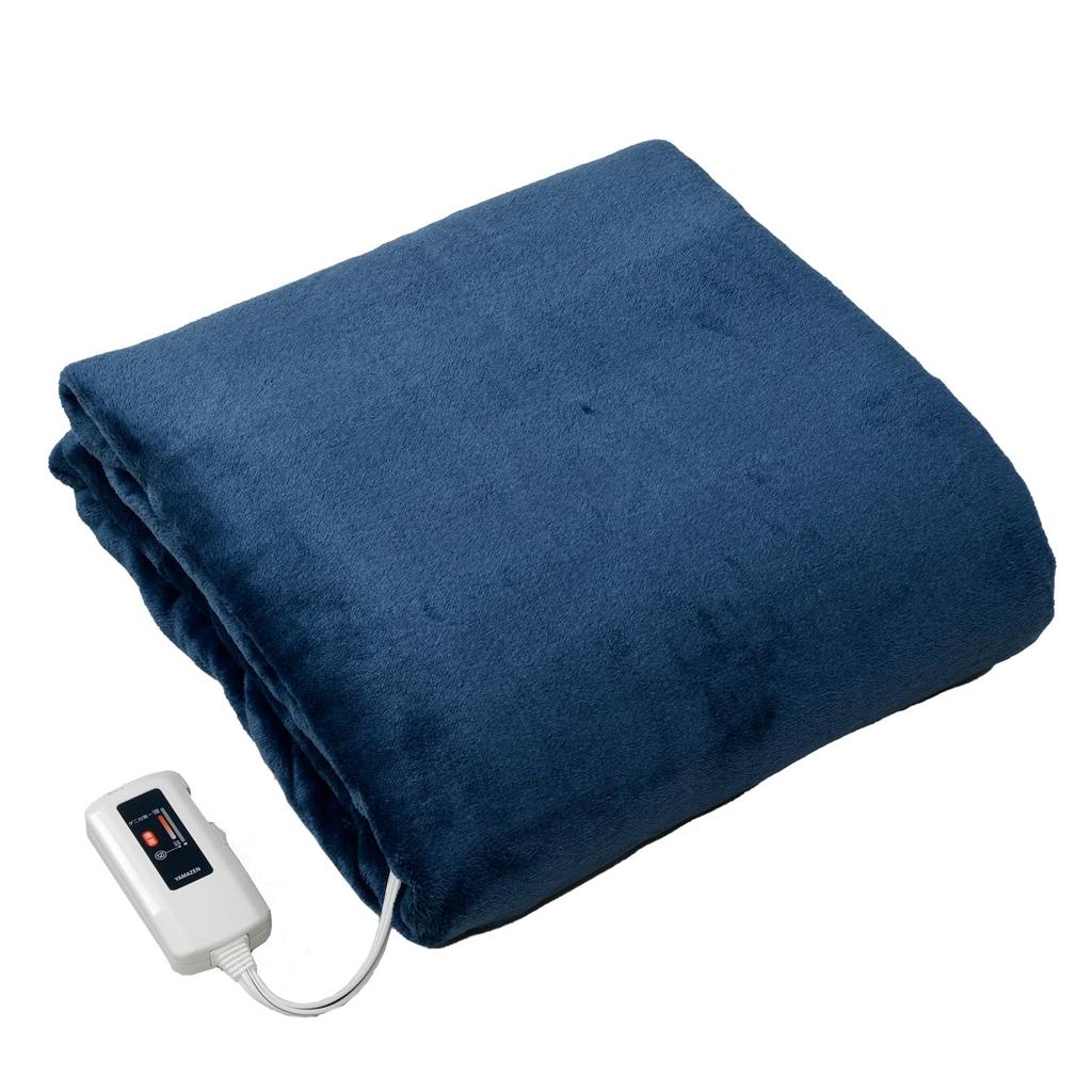 Electric Can Be Used As Throw Blanket or Bed 188 X 130 Dust Mite Removal Stepless Temperature Smoke Navy [Yamazen] Blanket, Blanket, Cm, Washable,