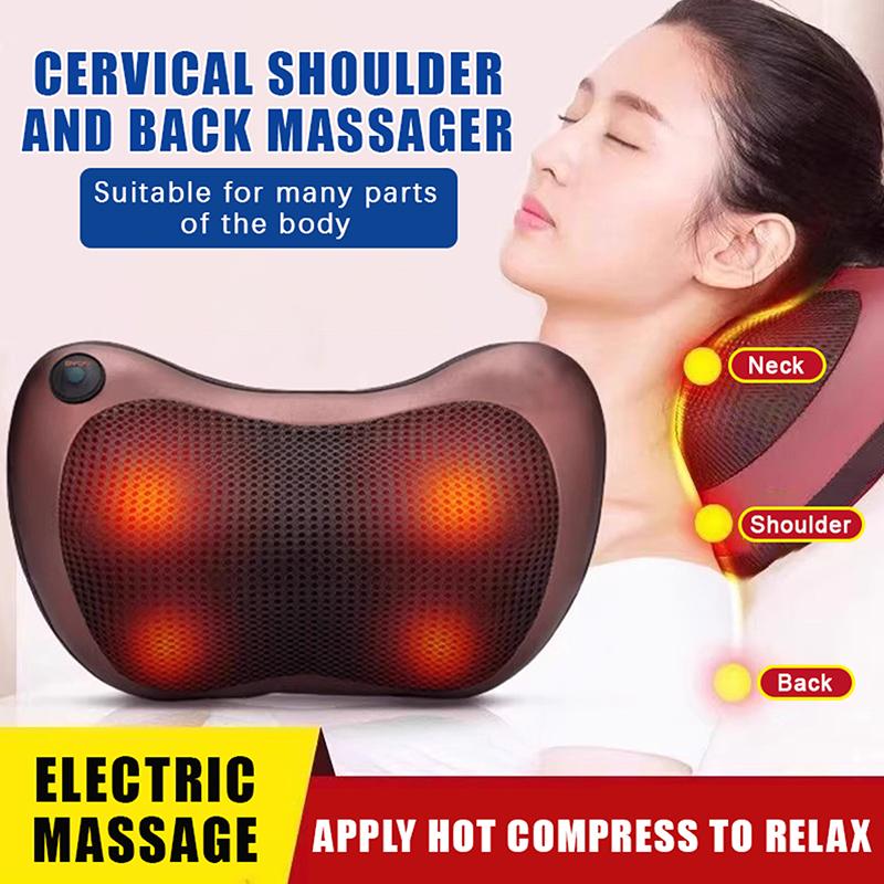 Kopfmassagegerät Auto Home Cervical Shiatsu Massage Nacken Rücken Taille Körper Elektrisches Multifunktionsmassagekissen Kissen