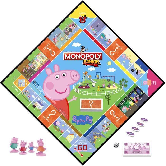 Monopoly junior : peppa pig édition - hasbro gaming - jeu de société - enfant - 5 ans et plus