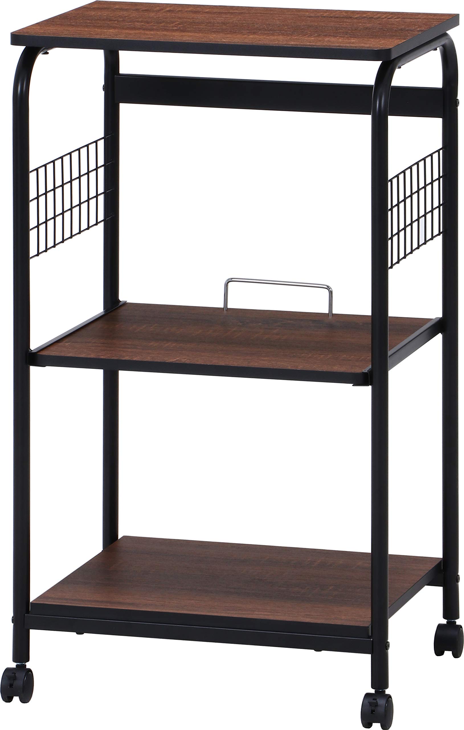 Fuji Boeki Настольная кухонная полка Ширина x 41 x Высота Черно-коричневый Выдвижная полка Хранение Тележка на колесиках 15423 515 895см 32257₽