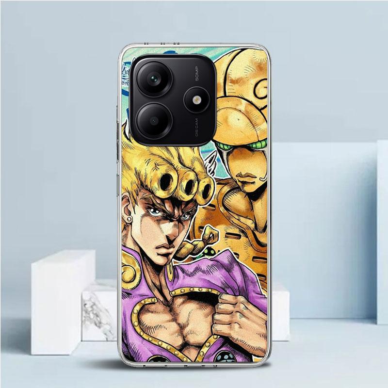 JoJo Adventure Giorno Giovanna Phone Case For Xiaomi Redmi Note 15 14 14S 13 12S 12 Pro Plus 11S 11 11T 11E 10S 10 + Soft TPU Ba
