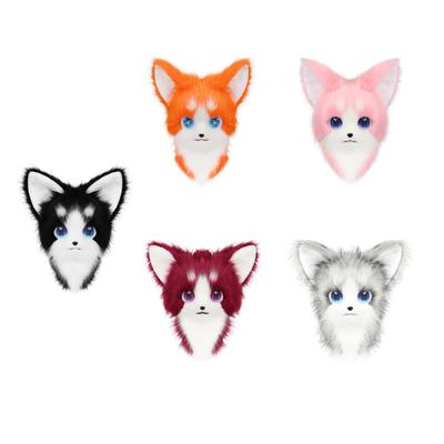 Zwierzęca Futrzana Maska Fursuit Głowa Pluszowa Maska Kota Lisa Rekwizyty Kostiumowe na Halloween Cosplay Party