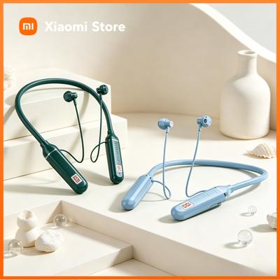 Xiaomi Sports Neckband Headphones Bluetooth Earphones Gaming LED Battery Display Wireless Mic Stereo HIFI TWS Headset Support TF Cards