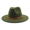 Men'S And Women'S Top Hat Flat Edge Straight Edge Suede With Accessories Woolen Jazz Hat